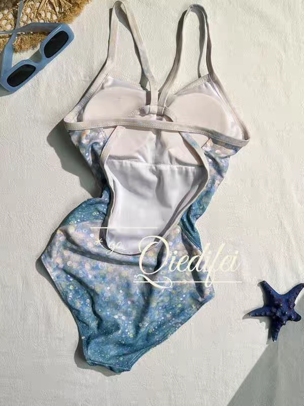 Ocean Glow Pastel One-Piece Swimsuit