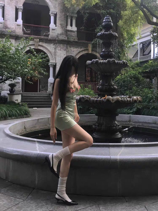 Garden Bloom Satin One-Piece Swimsuit