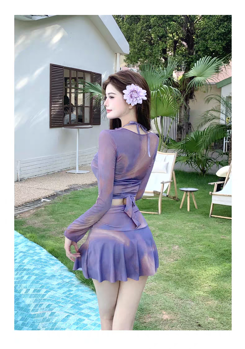 Violet Mirage Three-Piece Swimsuit Set