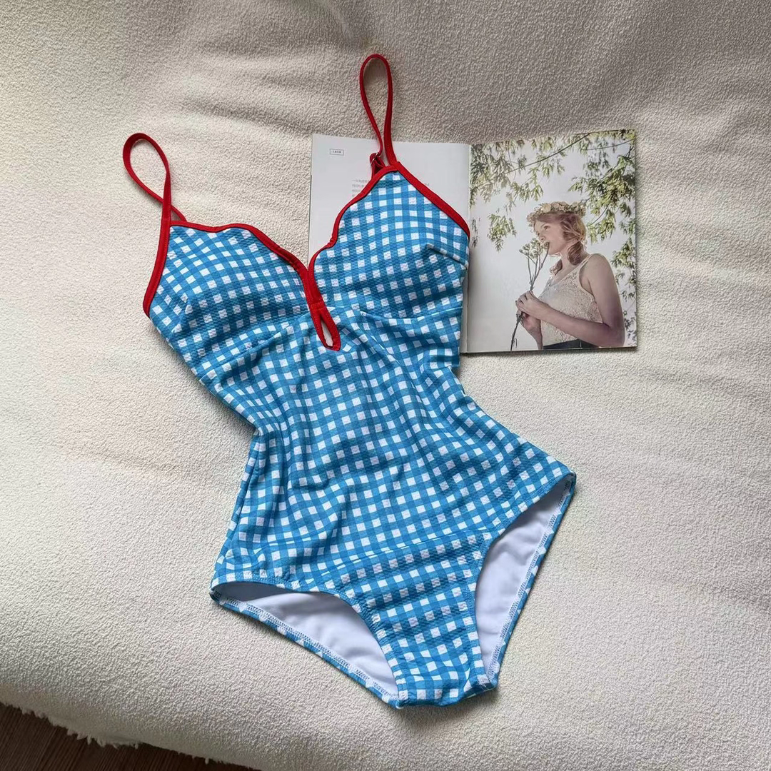 Cherry Picnic Two-Piece Swimsuit with Red Skirt