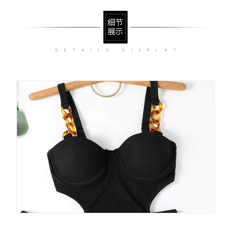 Midnight Chain Cutout One-Piece Swimsuit