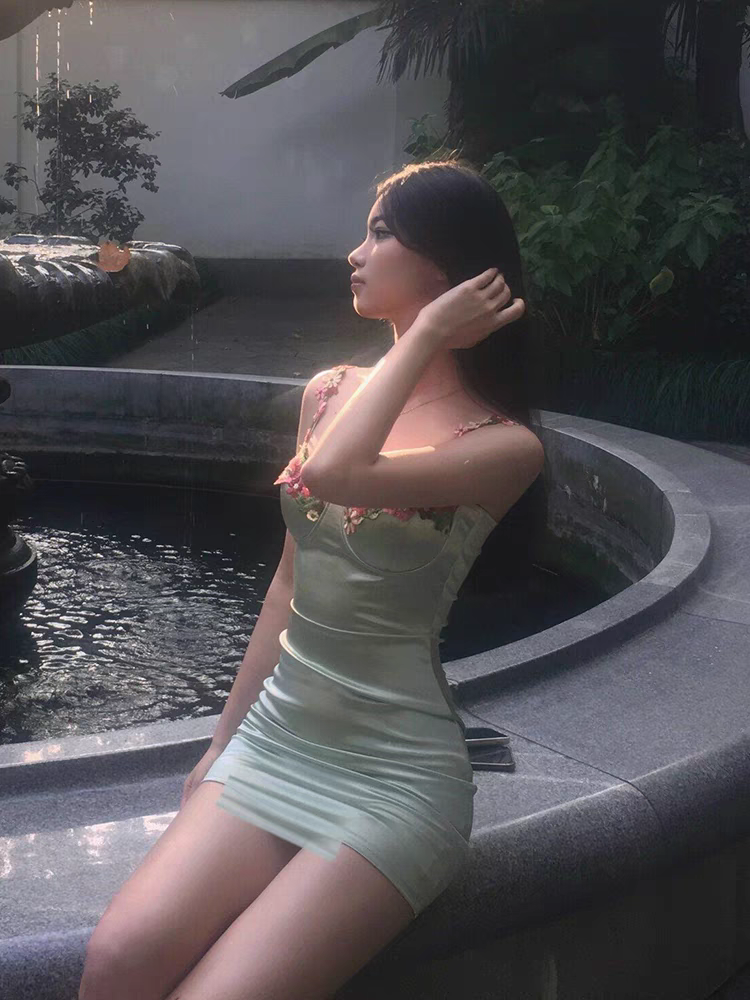 Garden Bloom Satin One-Piece Swimsuit
